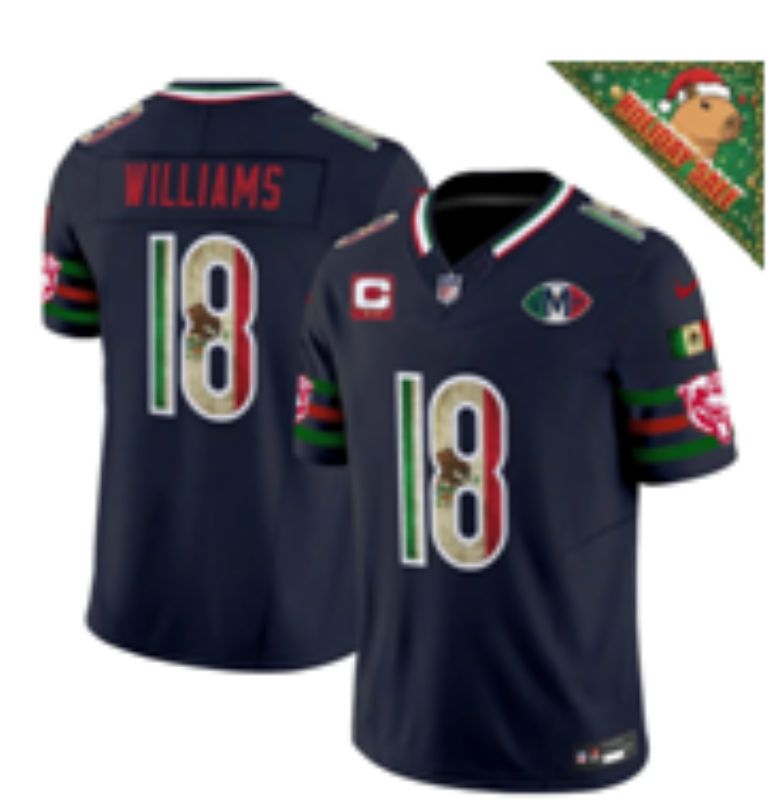 Men 2026 Chicago Bears #18 Williams blue 3th generations Nike Limited NFL Jersey style 0056->chicago bears->NFL Jersey